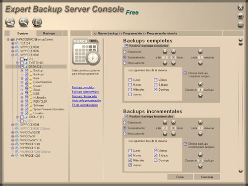 Expert Backup Server Screenshot